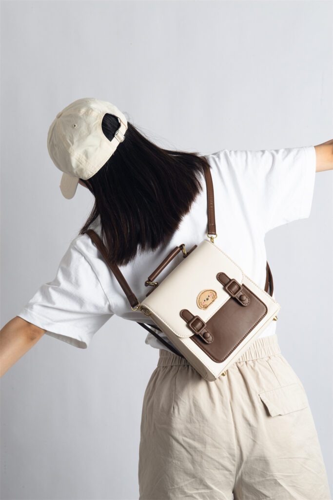 Small retro-style backpack with vintage design, perfect for daily use and travel.