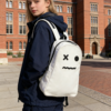 Get campus-ready for the fall semester with HAKU. This unique white school backpack combines cute and fun with everyday durability, making it the perfect statement piece for university and high school students heading back to class.
