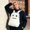 Get campus-ready for the fall semester with HAKU. This unique white school backpack combines cute and fun with everyday durability, making it the perfect statement piece for university and high school students heading back to class.