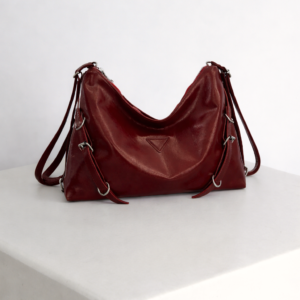 Korean style urban streetwear accessory with a high-fashion edge. The backpack can convert into a crossbody bag. The material of the backpack is premium and wear-resistant, making it perfect for casual and work.