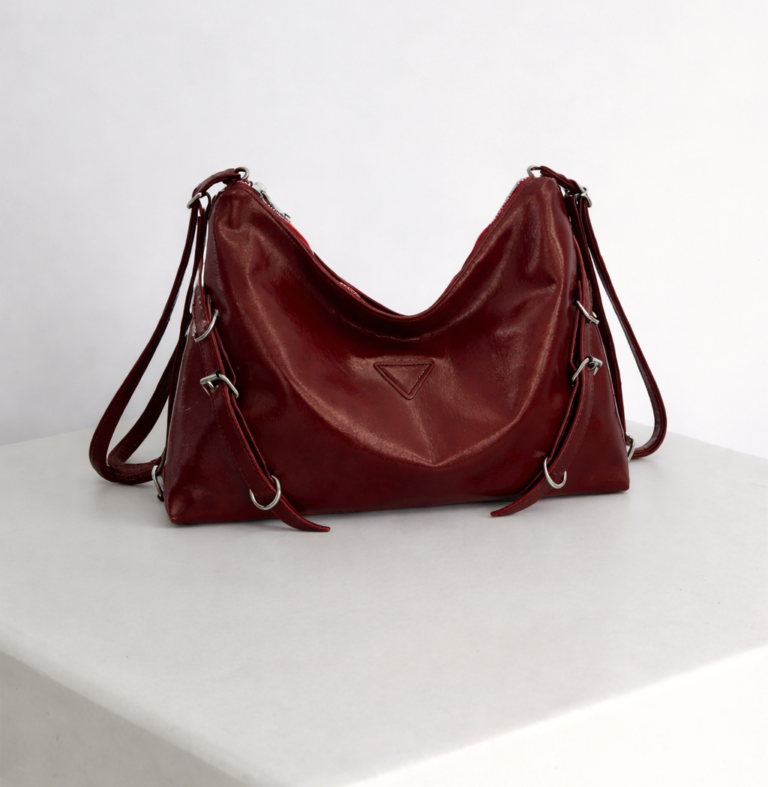 Korean style urban streetwear accessory with a high-fashion edge. The backpack can convert into a crossbody bag. The material of the backpack is premium and wear-resistant, making it perfect for casual and work.