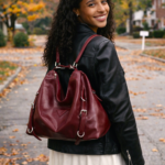 Korean style urban streetwear accessory with a high-fashion edge. The backpack can convert into a crossbody bag. The material of the backpack is premium and wear-resistant, making it perfect for casual and work.