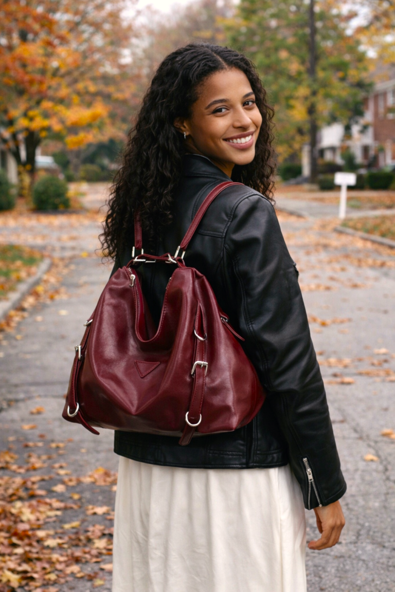 Korean style urban streetwear accessory with a high-fashion edge. The backpack can convert into a crossbody bag. The material of the backpack is premium and wear-resistant, making it perfect for casual and work.