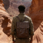 Waterproof PU leather backpack in brown, dark academia style perfect for work, school, and travel. Waterproof and wear-resistant, keeps the vintage look fresh. Backpack has many compartments, adjustable straps, and fits a 14 inch laptop.